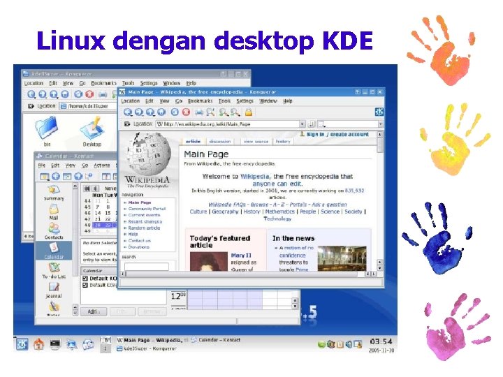 Linux dengan desktop KDE 
