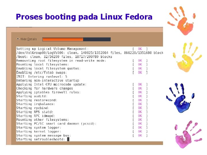 Proses booting pada Linux Fedora 