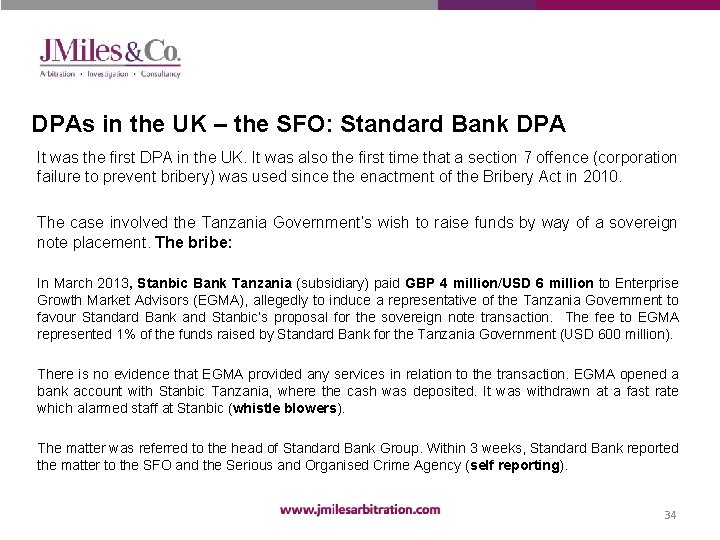 DPAs in the UK – the SFO: Standard Bank DPA It was the first