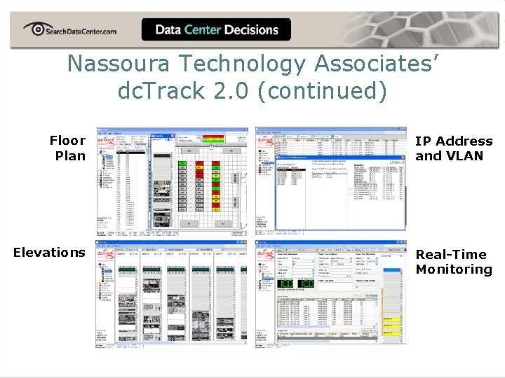 Nassoura Technology Associates’ dc. Track 2. 0 (continued) Floor Plan Elevations IP Address and