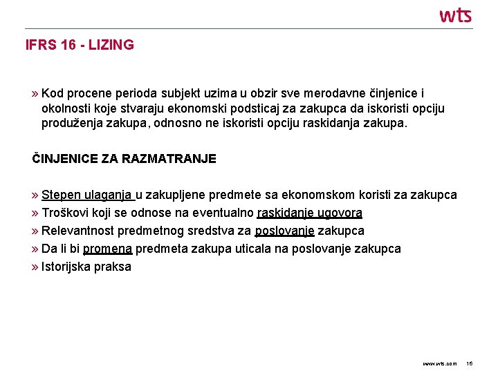 IFRS 16 - LIZING » Kod procene perioda subjekt uzima u obzir sve merodavne