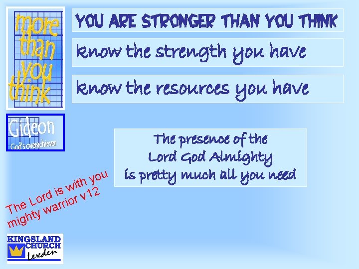 You are stronger than you think know the strength you have know the resources