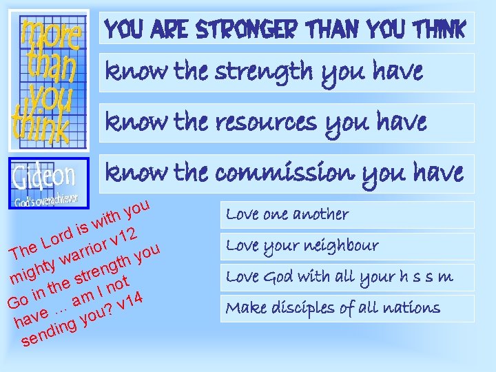 You are stronger than you think know the strength you have know the resources You are stronger than you think know the strength you have know the resources