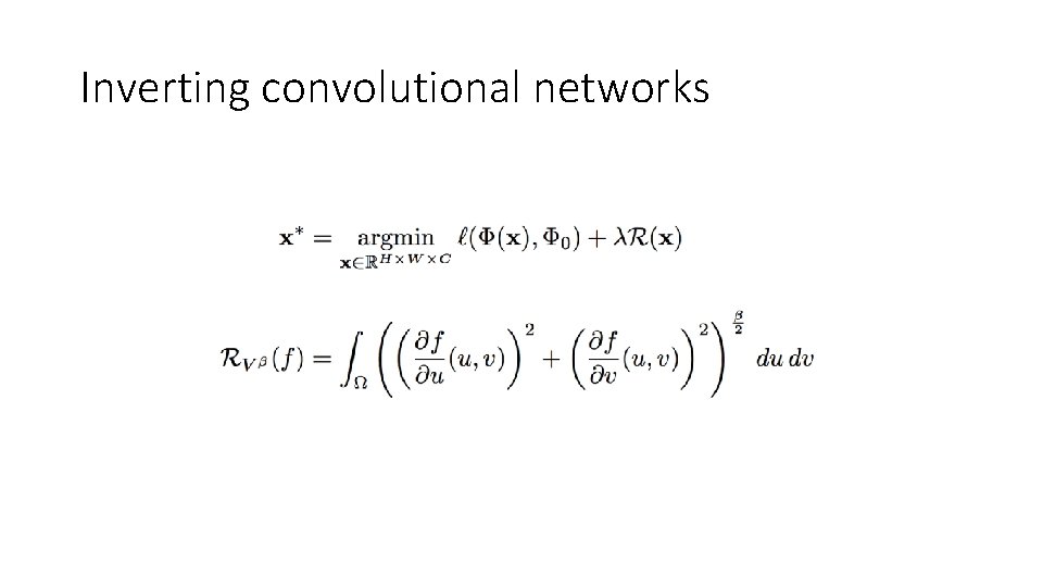 Inverting convolutional networks 