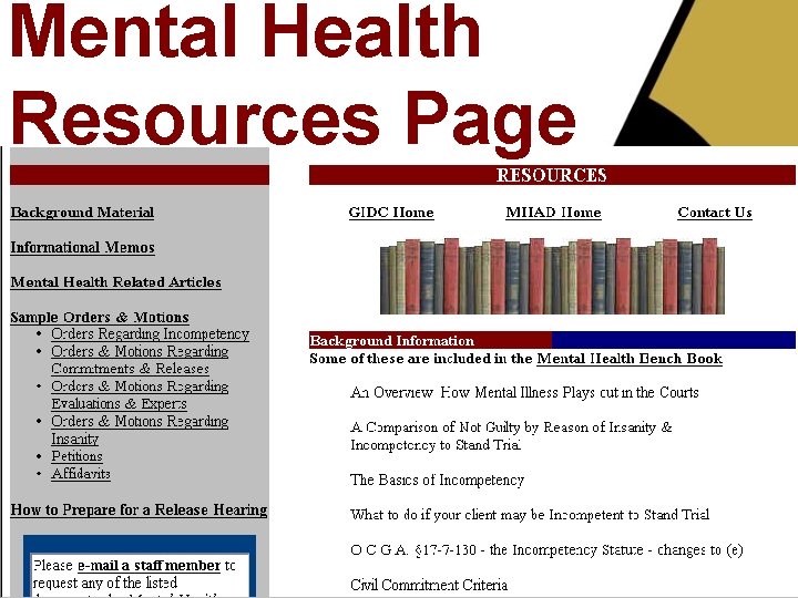 Mental Health Resources Page 