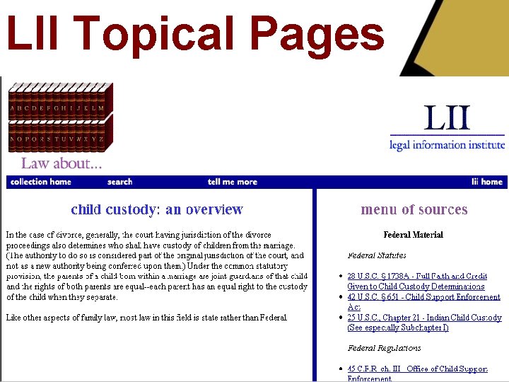 LII Topical Pages 