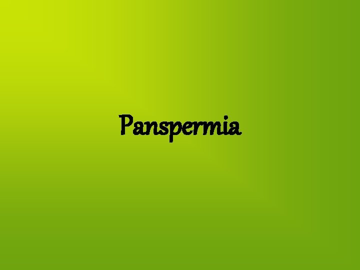 Panspermia 
