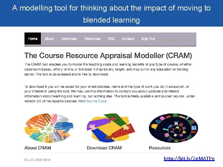 A modelling tool for thinking about the impact of moving to blended learning http: