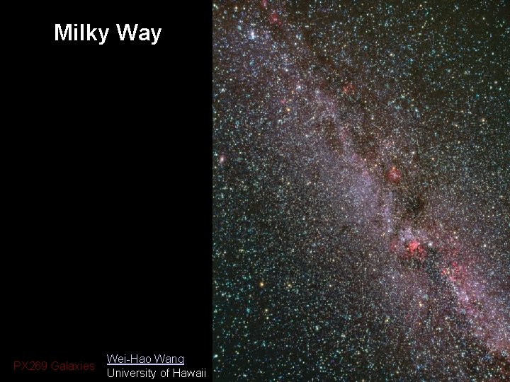 Milky Way PX 269 Galaxies Wei-Hao Wang University of Hawaii 