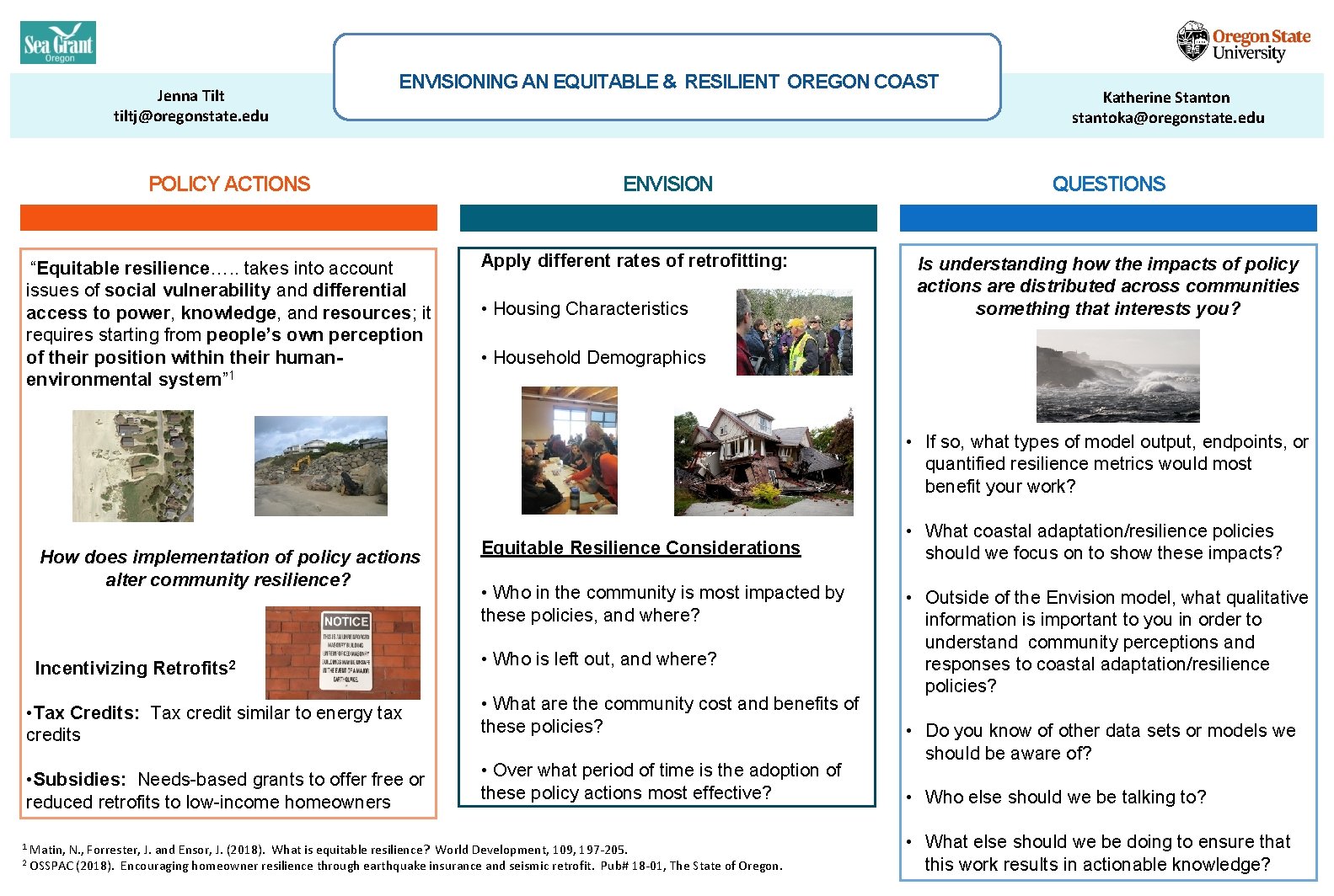 Jenna Tilt tiltj@oregonstate. edu ENVISIONING AN EQUITABLE & RESILIENT OREGON COAST POLICY ACTIONS “Equitable