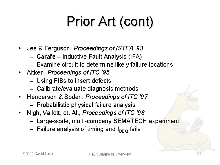 Prior Art (cont) • Jee & Ferguson, Proceedings of ISTFA ’ 93 – Carafe