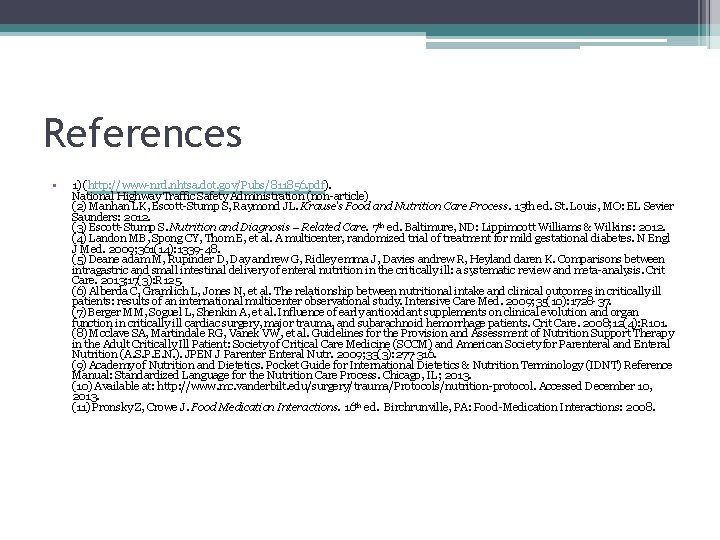 References • 1) (http: //www-nrd. nhtsa. dot. gov/Pubs/811856. pdf). National Highway Traffic Safety Administration