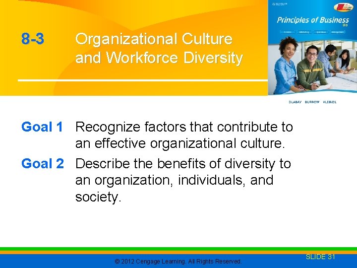 8 -3 Organizational Culture and Workforce Diversity Goal 1 Recognize factors that contribute to