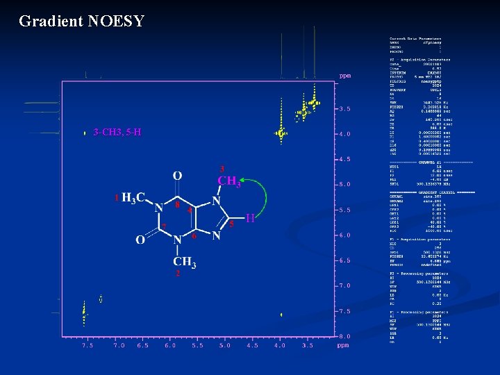 Gradient NOESY 3 -CH 3, 5 -H Gradient NOESY 3 -CH 3, 5 -H