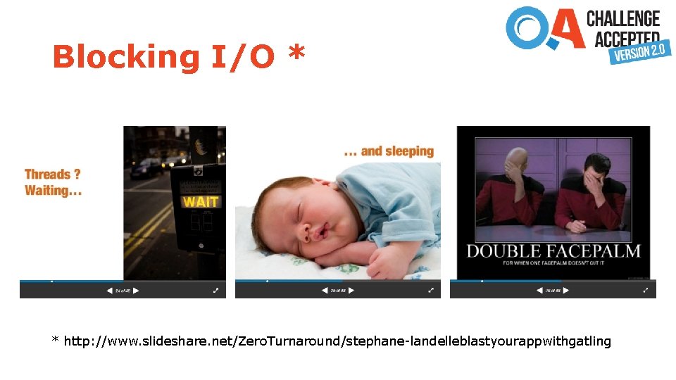 Blocking I/O * * http: //www. slideshare. net/Zero. Turnaround/stephane-landelleblastyourappwithgatling 