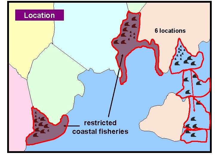 Location 6 locations restricted coastal fisheries IUCN (International Union for Conservation of Nature) 