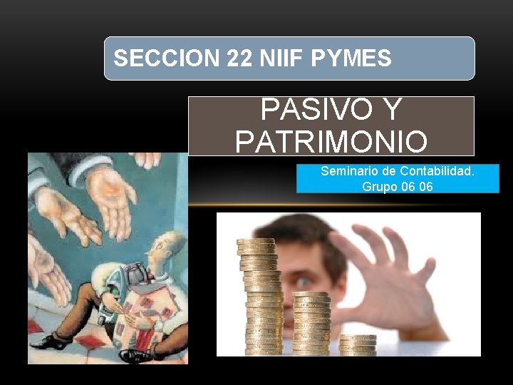 SECCION 22 NIIF PYMES PASIVO Y PATRIMONIO Seminario de Contabilidad. Grupo 06 06 