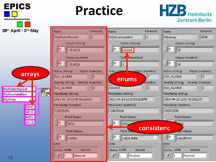 Practice 29 th April - 3 rd May arrays enums consistenc e 13 Practice 29 th April - 3 rd May arrays enums consistenc e 13