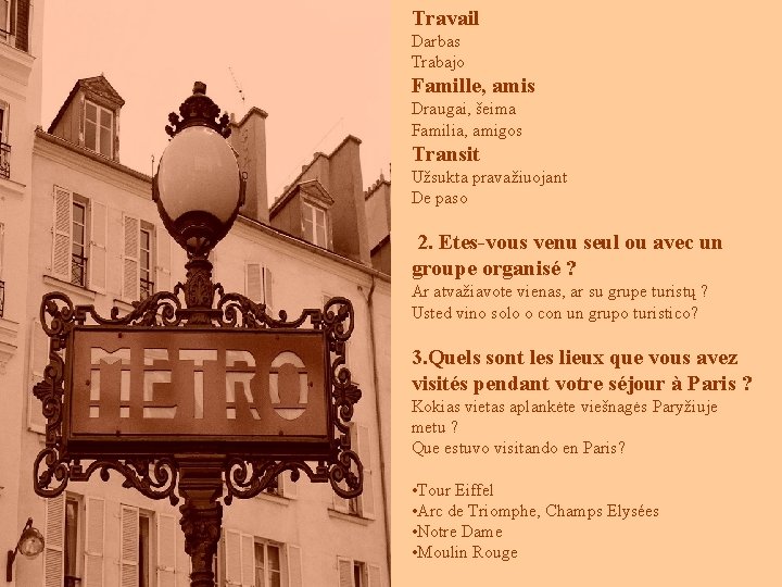 Travail Darbas Trabajo Famille, amis Draugai, šeima Familia, amigos Transit Užsukta pravažiuojant De paso Travail Darbas Trabajo Famille, amis Draugai, šeima Familia, amigos Transit Užsukta pravažiuojant De paso