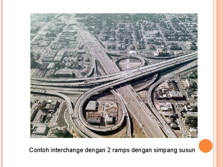 Contoh interchange dengan 2 ramps dengan simpang susun 