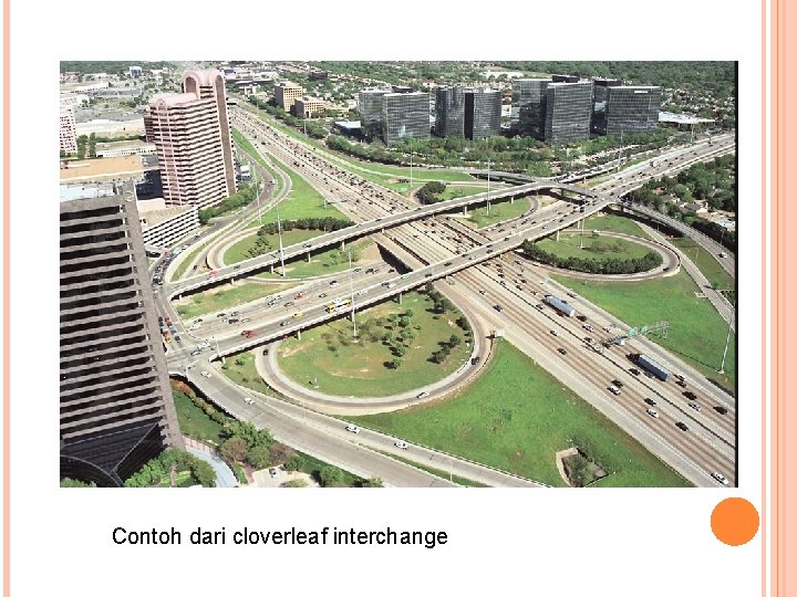 Contoh dari cloverleaf interchange Contoh dari cloverleaf interchange
