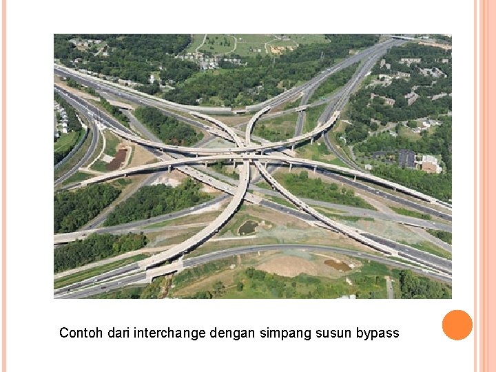 Contoh dari interchange dengan simpang susun bypass 