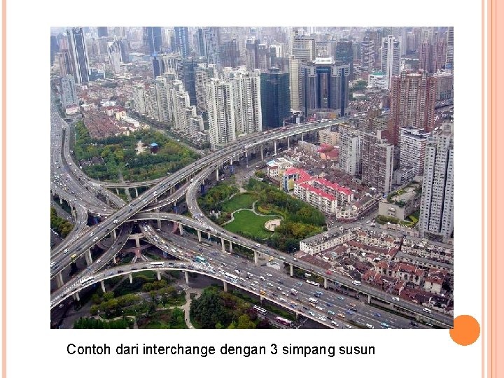 Contoh dari interchange dengan 3 simpang susun 