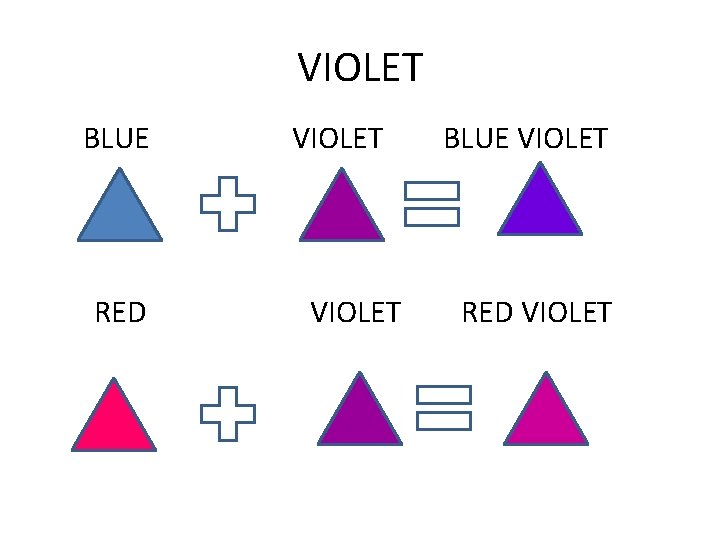 VIOLET BLUE RED VIOLET BLUE VIOLET RED VIOLET 