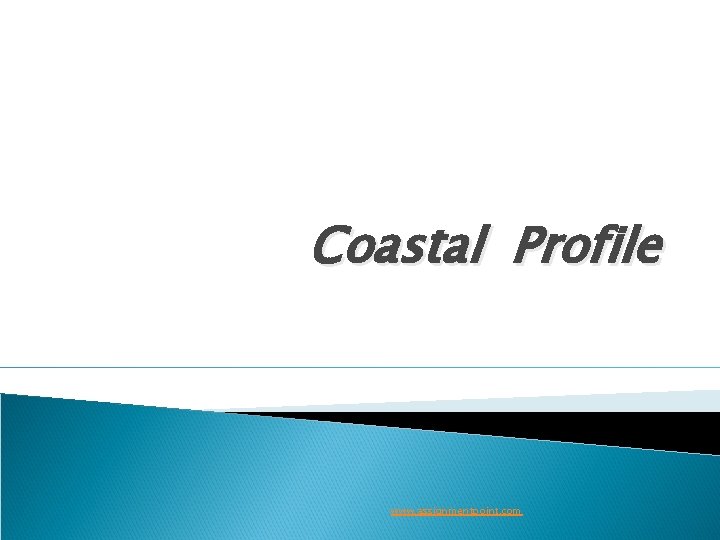 Coastal Profile www. assignmentpoint. com 