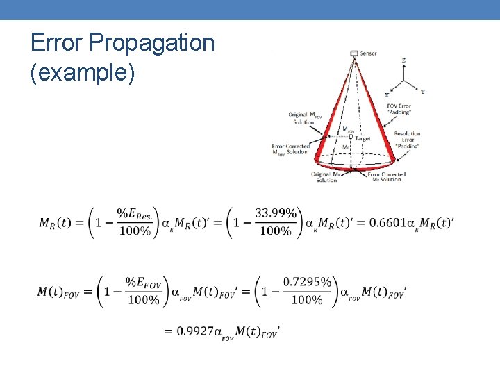 Error Propagation (example) 