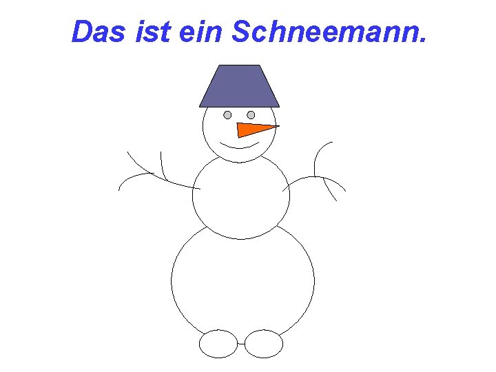 Das ist ein Schneemann. 