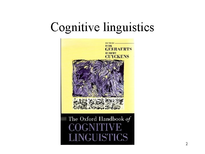 Cognitive linguistics 2 