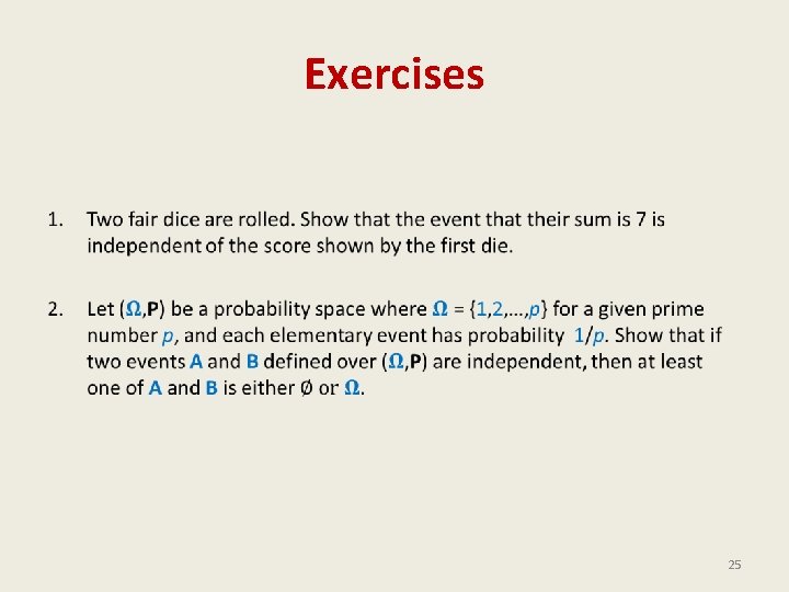 Exercises • 25 