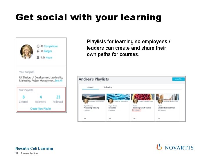 Get social with your learning Playlists for learning so employees / leaders can create