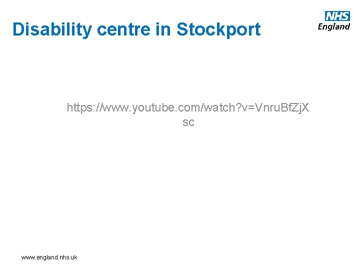 Disability centre in Stockport https: //www. youtube. com/watch? v=Vnru. Bf. Zj. X sc www.