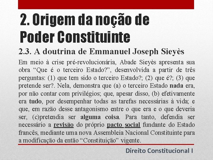 Poder Constituinte Originrio derivado e decorrente Prof Esdras