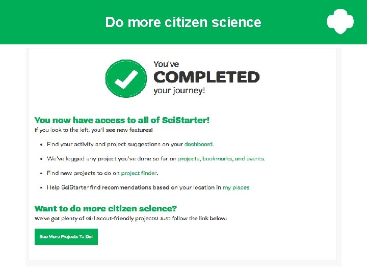 Do more citizen science Do more citizen science