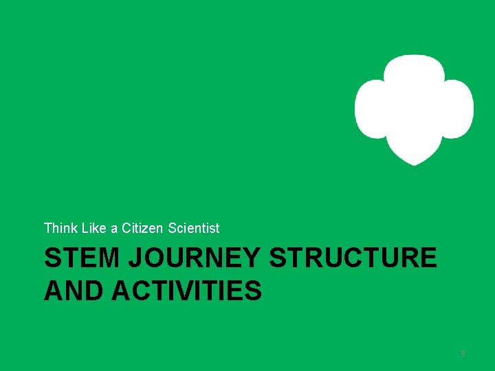 Think Like a Citizen Scientist STEM JOURNEY STRUCTURE AND ACTIVITIES 8 Think Like a Citizen Scientist STEM JOURNEY STRUCTURE AND ACTIVITIES 8