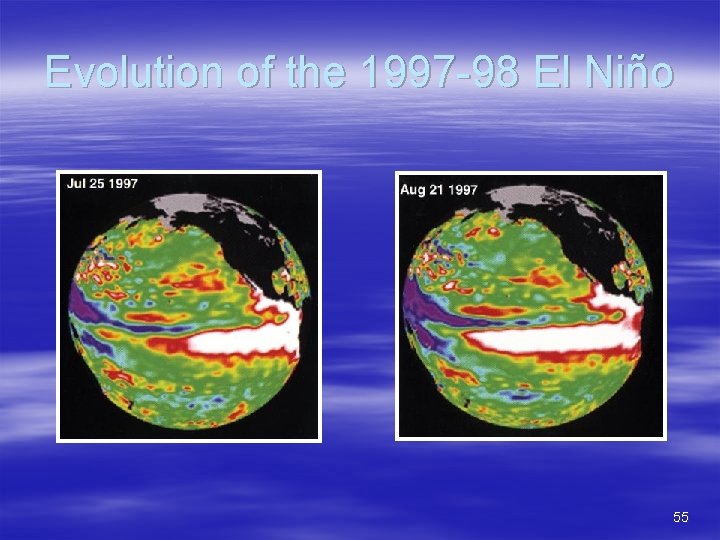 Evolution of the 1997 -98 El Niño 55 