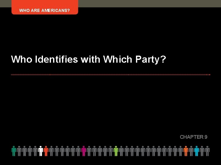 WHO ARE AMERICANS? Who Identifies with Which Party? CHAPTER 9 