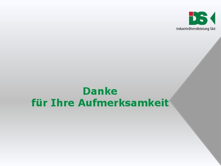 Danke für Ihre Aufmerksamkeit Danke für Ihre Aufmerksamkeit