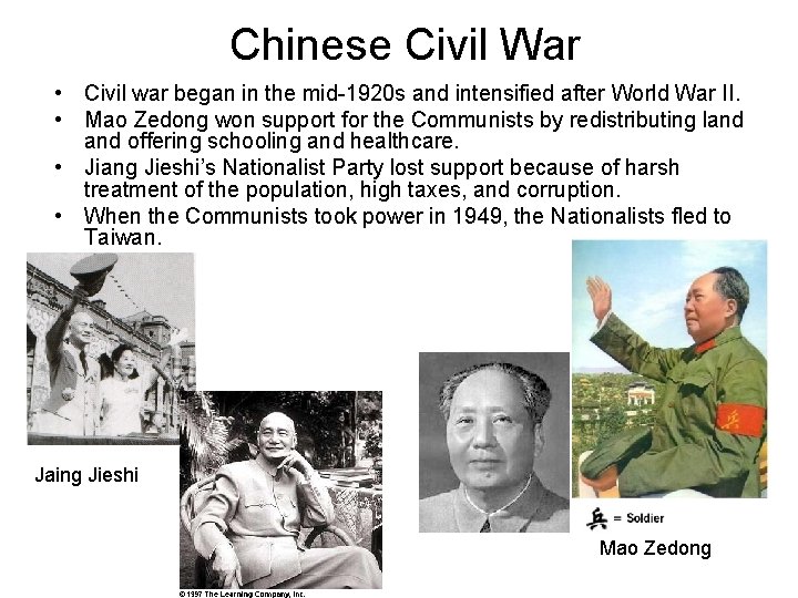 Chinese Civil War • Civil war began in the mid-1920 s and intensified after