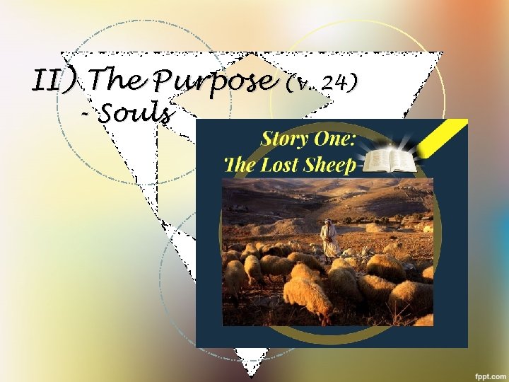 II) The Purpose (v. 24) - Souls 