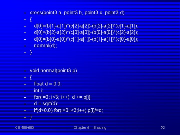 - cross(point 3 a, point 3 b, point 3 c, point 3 d) {