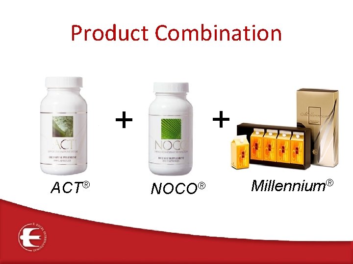 Product Combination + + ACT® NOCO® Millennium® 