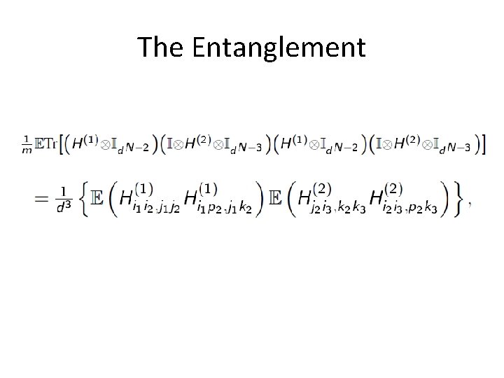 The Entanglement 