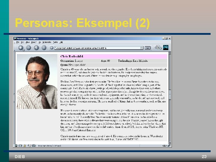 Personas: Eksempel (2) DIEB 23 