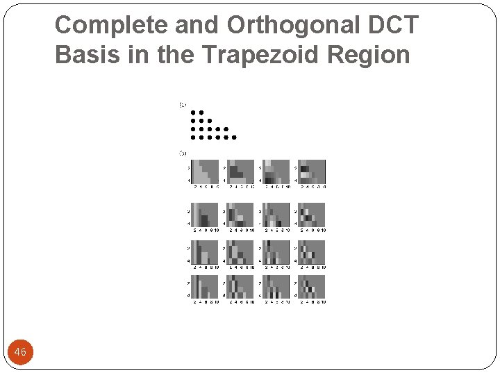 Complete and Orthogonal DCT Basis in the Trapezoid Region 46 