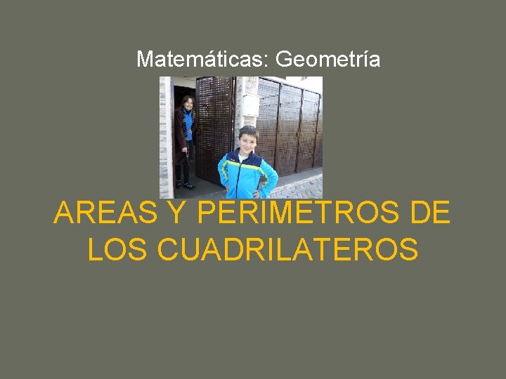 Matemáticas: Geometría AREAS Y PERIMETROS DE LOS CUADRILATEROS 