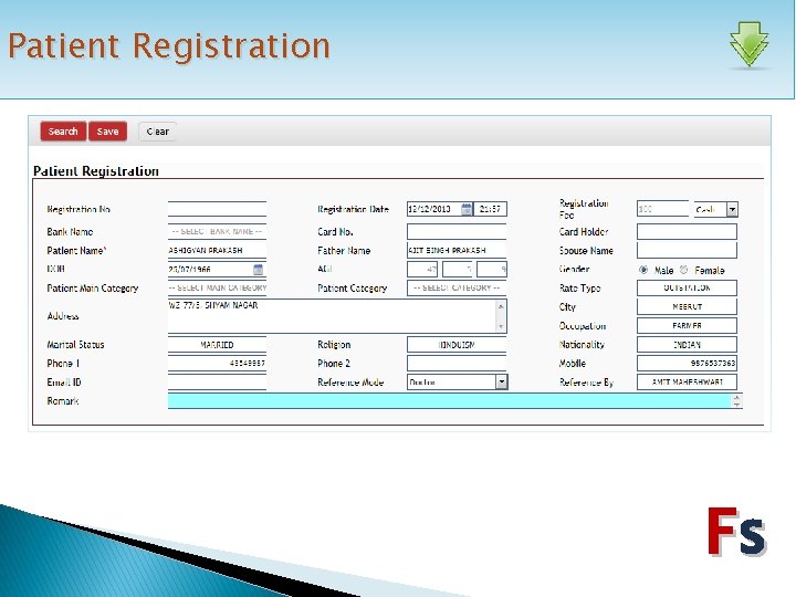 Patient Registration Fs 